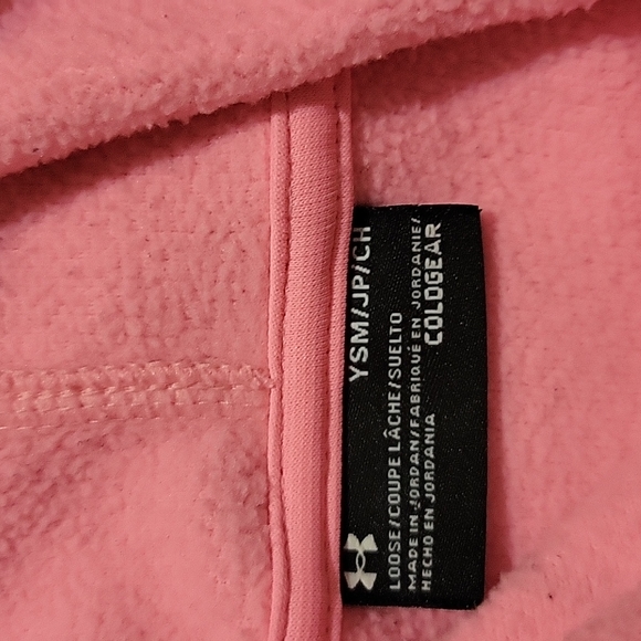 Under Armour Hoodie Sweatshirt Kangaroo Pocket Youth Girls Small - Picture 10 of 10